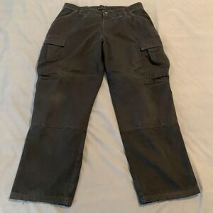 5.11 Tactical Series Cargo Pants Mens Large Green Ripstop Elastic Waist Short